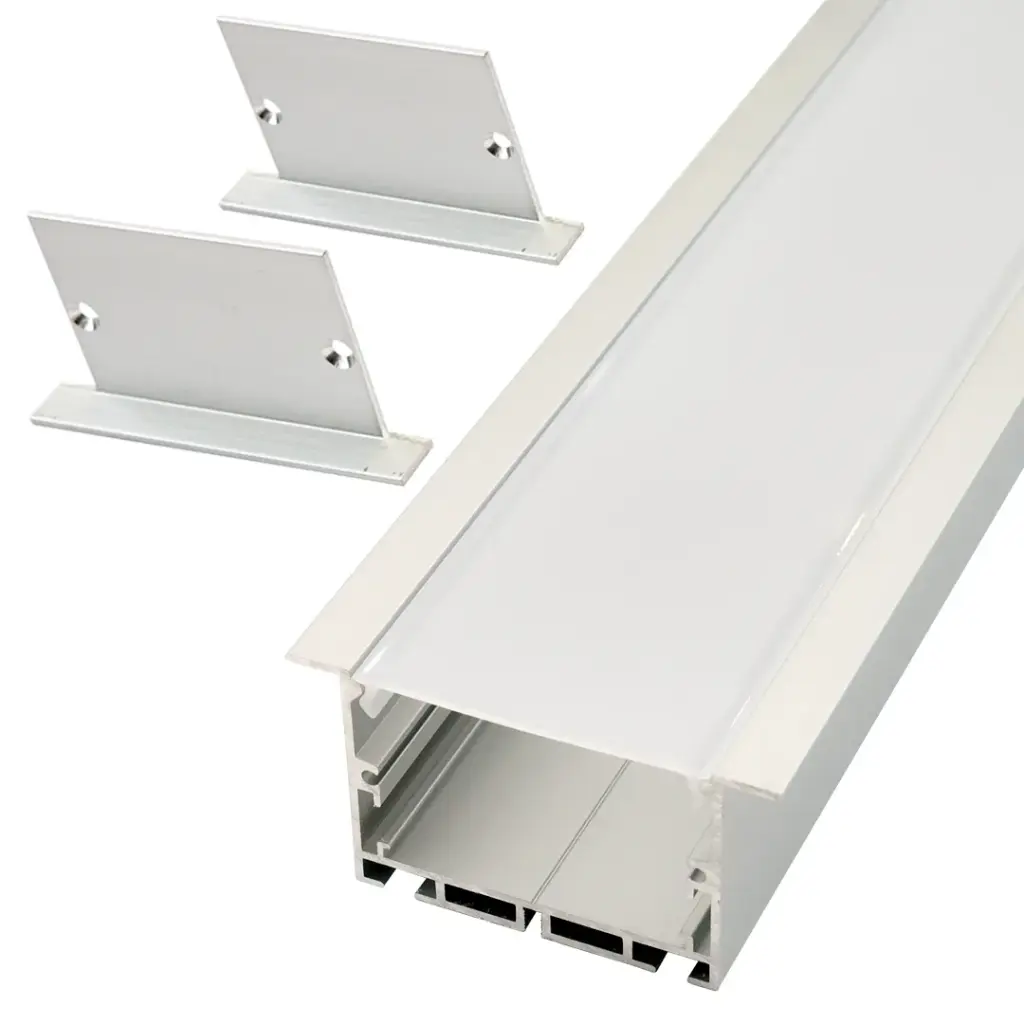 Perfil LED empotrable de 64,8 mm x 35 mm