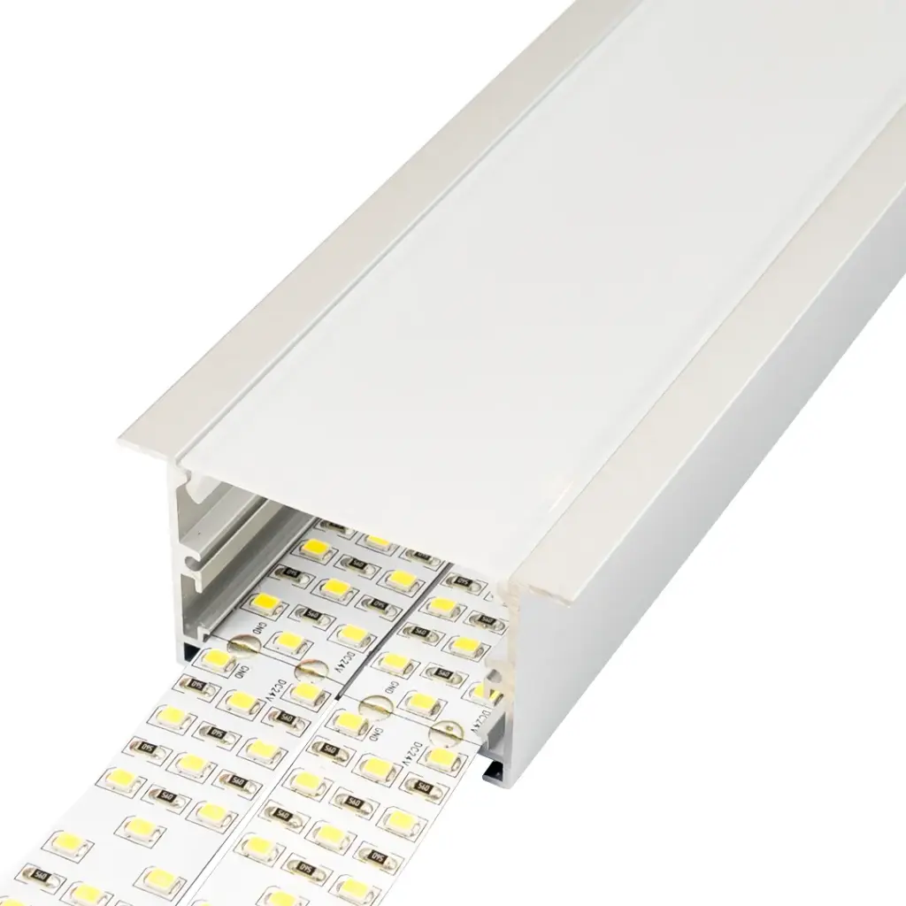 Perfil LED empotrable de 64,8 mm x 35 mm