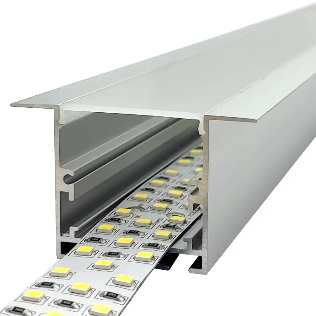 Perfil LED para empotrar o colgar de 56 mm x 35 mm
