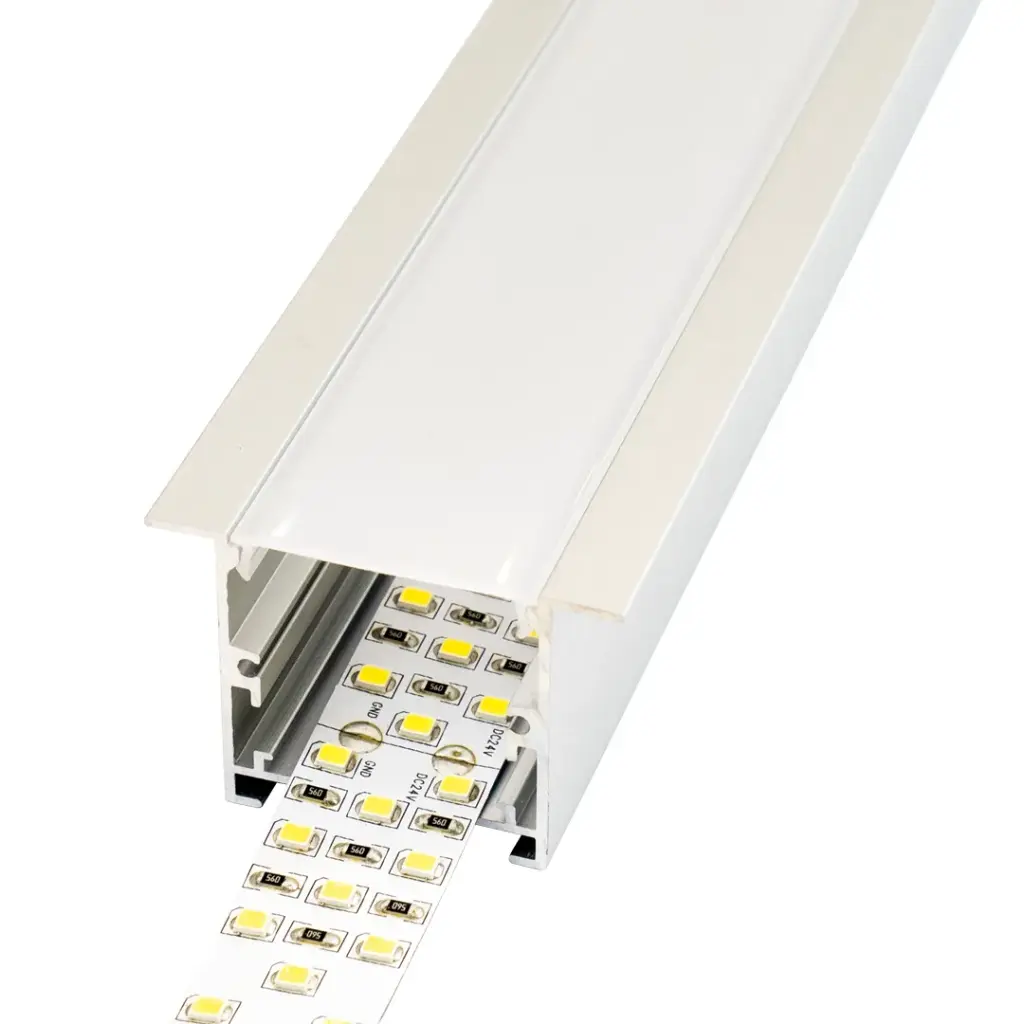 Perfil LED para empotrar en techos o paredes de 50 mm x 35 mm