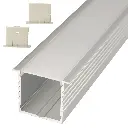 Perfil LED empotrable en techos o paredes de 44,1 mm x 35 mm