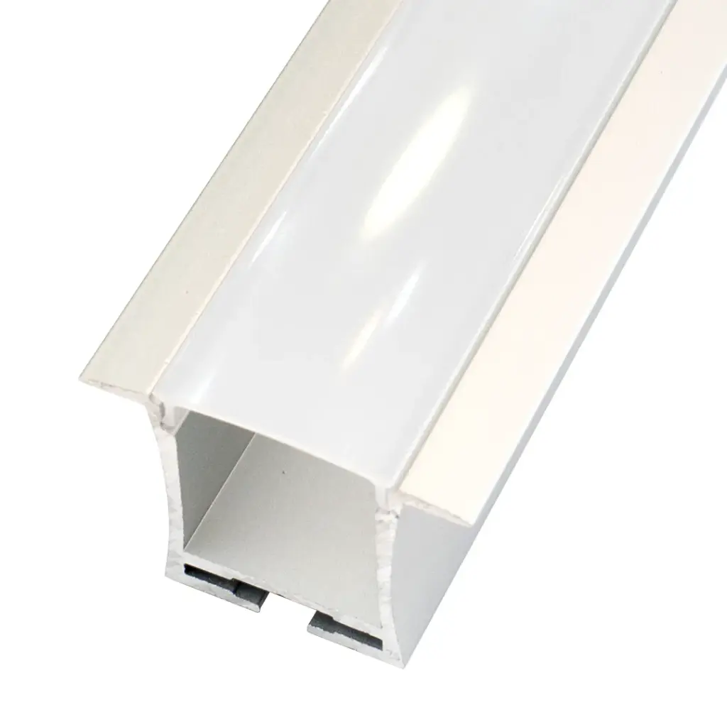 Perfil LED para empotrar en el techo de 36,1 mm x 27,27 mm