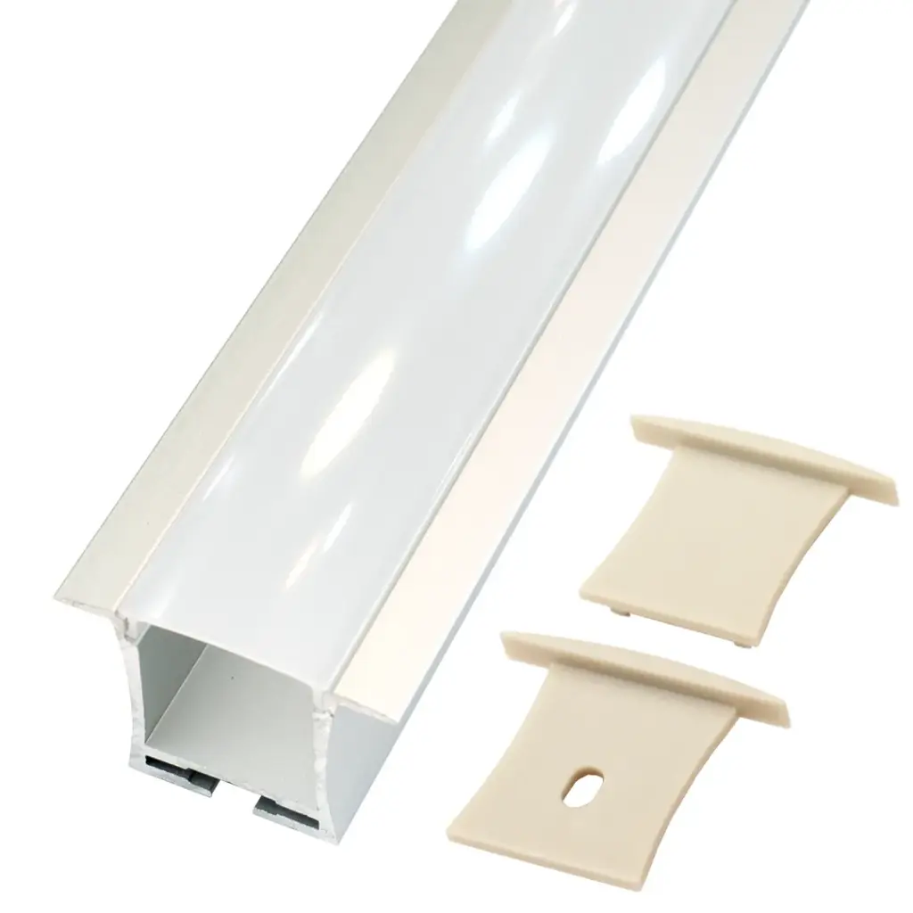 Perfil LED para empotrar en el techo de 36,1 mm x 27,27 mm