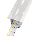 Perfil LED para empotrar en el techo de 36,1 mm x 27,27 mm