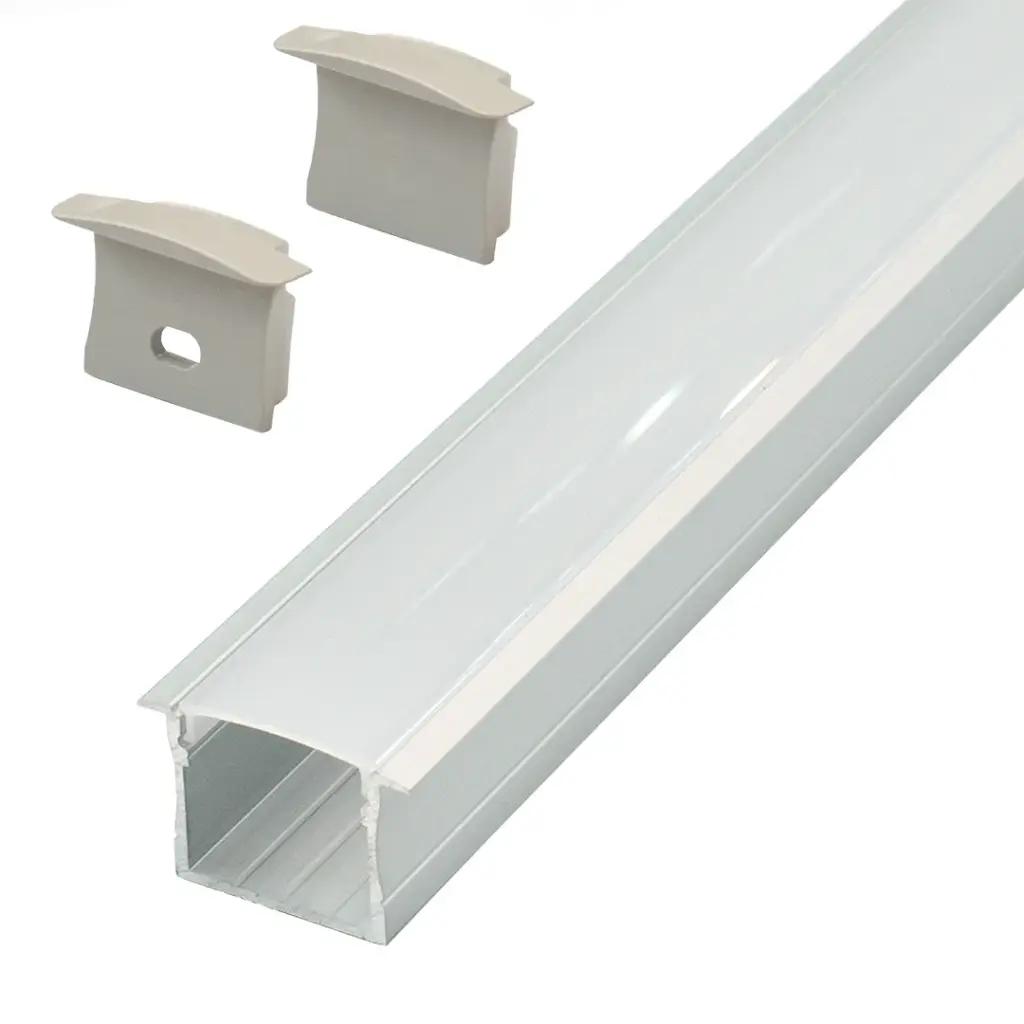 Perfil LED para empotrar de 30 mm x 20,4 mm