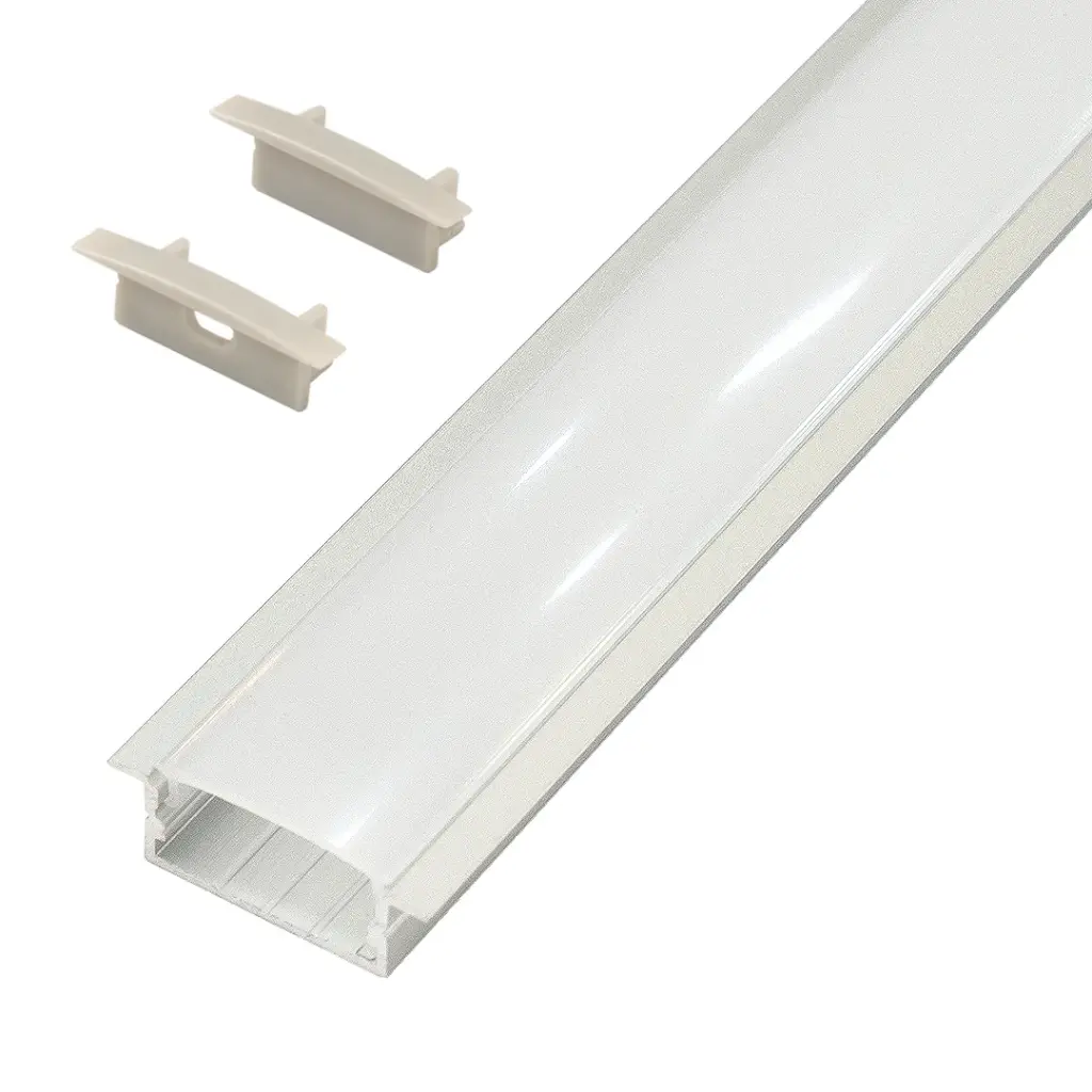 Perfil LED empotrable de 30,6 mm x 9,6 mm