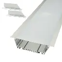 Perfil LED para empotrar de 125,15 mm x 35 mm