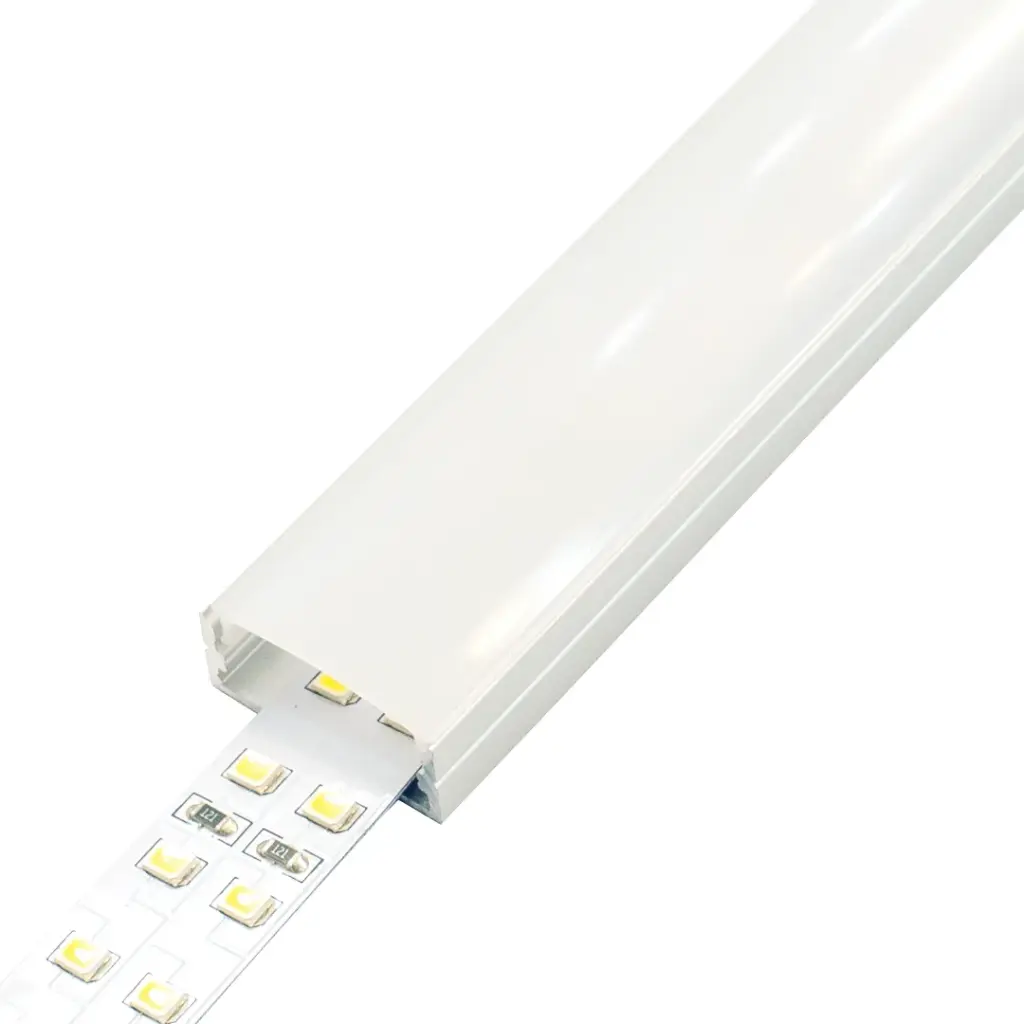 Perfil LED de superficie de 23,4 mm x 9,7 mm