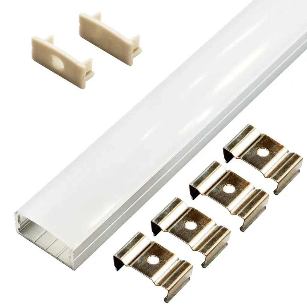 Perfil LED de superficie de 23,4 mm x 9,7 mm