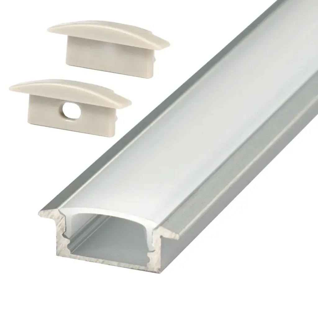 Perfil LED empotrable de 23 mm x 7,8 mm