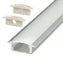 Perfil LED empotrable de 23 mm x 7,8 mm