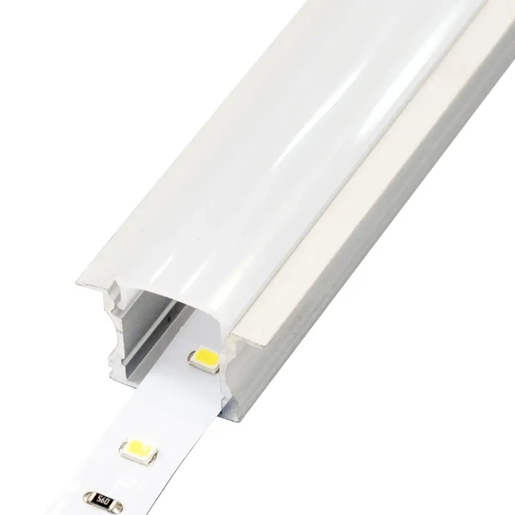 Perfil LED de empotrar de 23 mm x 14,5 mm
