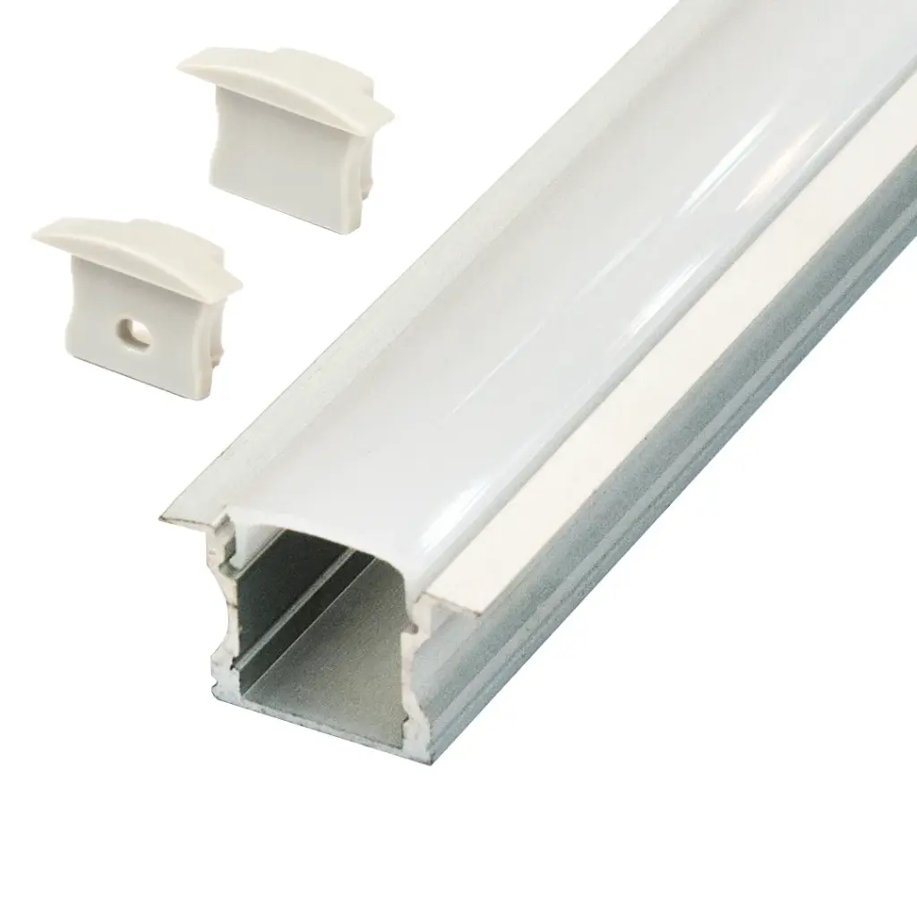 Perfil LED de empotrar de 23 mm x 14,5 mm