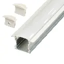 Perfil LED de empotrar de 23 mm x 14,5 mm