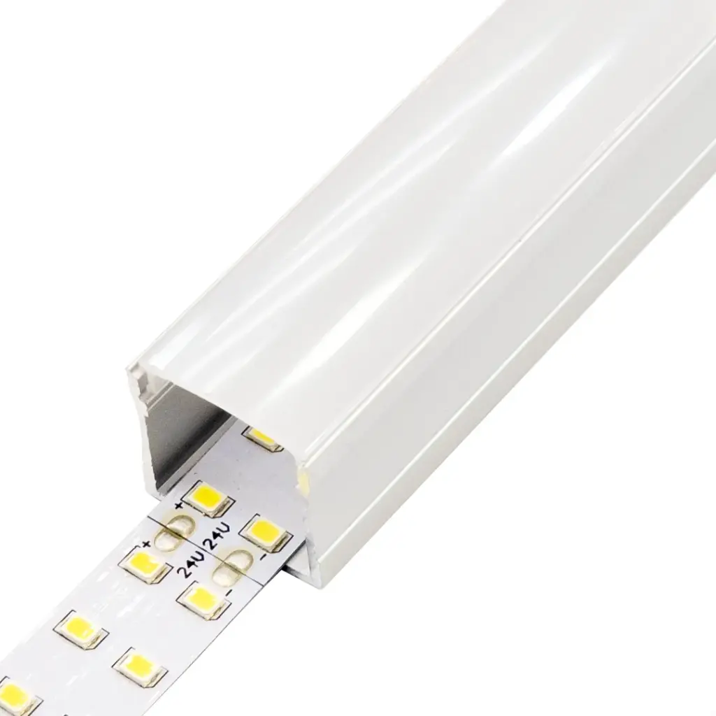 Perfil LED de superficie de 23,4 mm x 20,4 mm