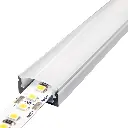 Perfil LED de superficie de 17 mm x 7,8 mm lacado en blanco