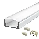 Perfil LED de superficie de 17 mm x 7,8 mm lacado en blanco