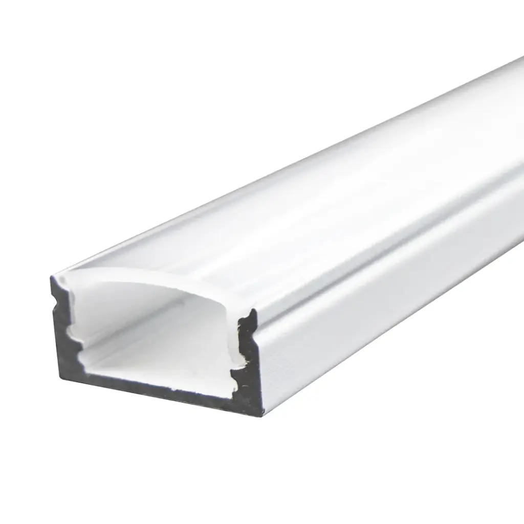 Perfil LED de superficie de 17 mm x 7,8 mm lacado en blanco