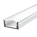 Perfil LED de superficie de 17 mm x 7,8 mm lacado en blanco