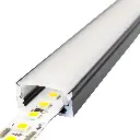 Perfil LED de superficie de 17 mm x 7,8 mm lacado en negro