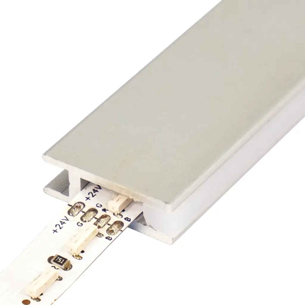 Perfil LED extrafino de superficie de 6 mm x 19 mm