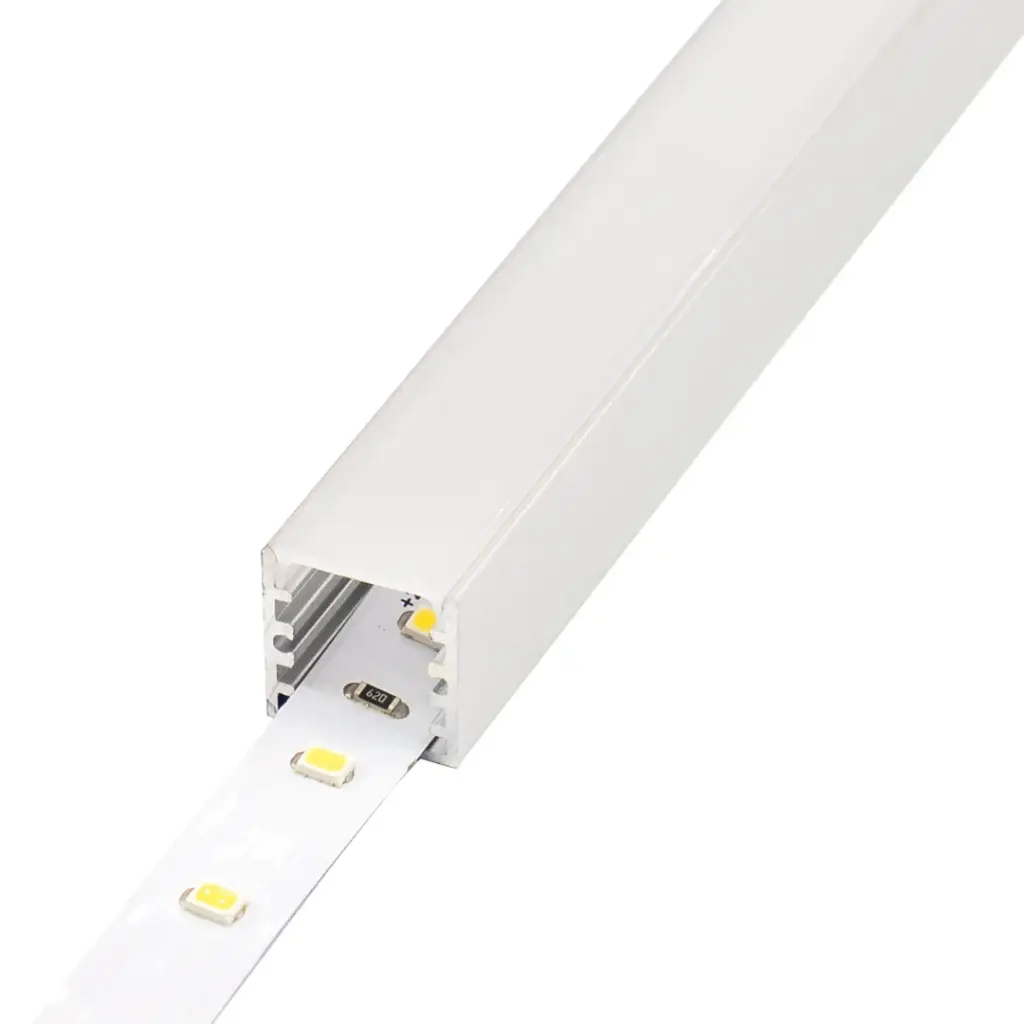 Perfil LED de superficie de 14,5 mm x 14,4 mm