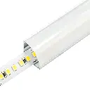 Perfil LED de esquina con el difusor curvo de 16 mm x 16 mm blanco