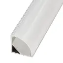 Perfil LED de esquina con el difusor curvo de 16 mm x 16 mm blanco