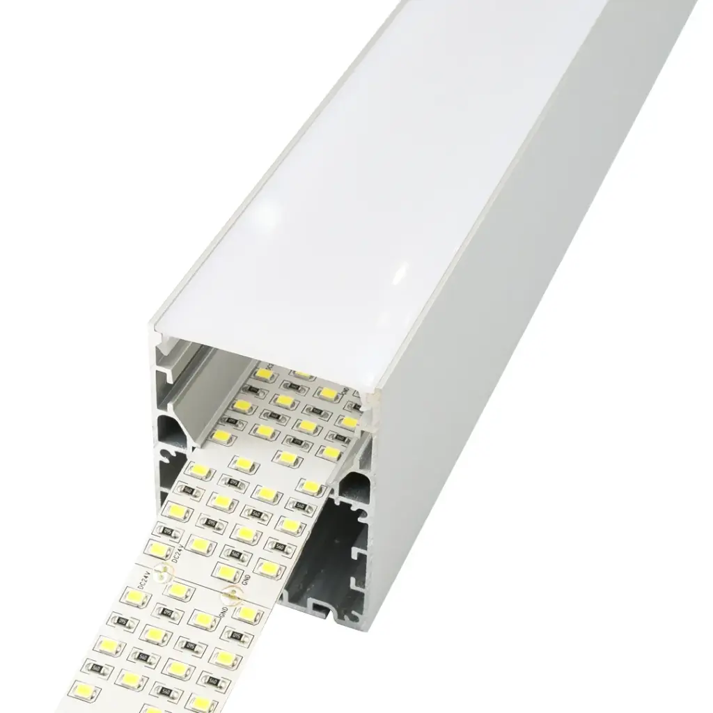 Perfil LED colgante o de superficie de 49,78 mm x 70 mm