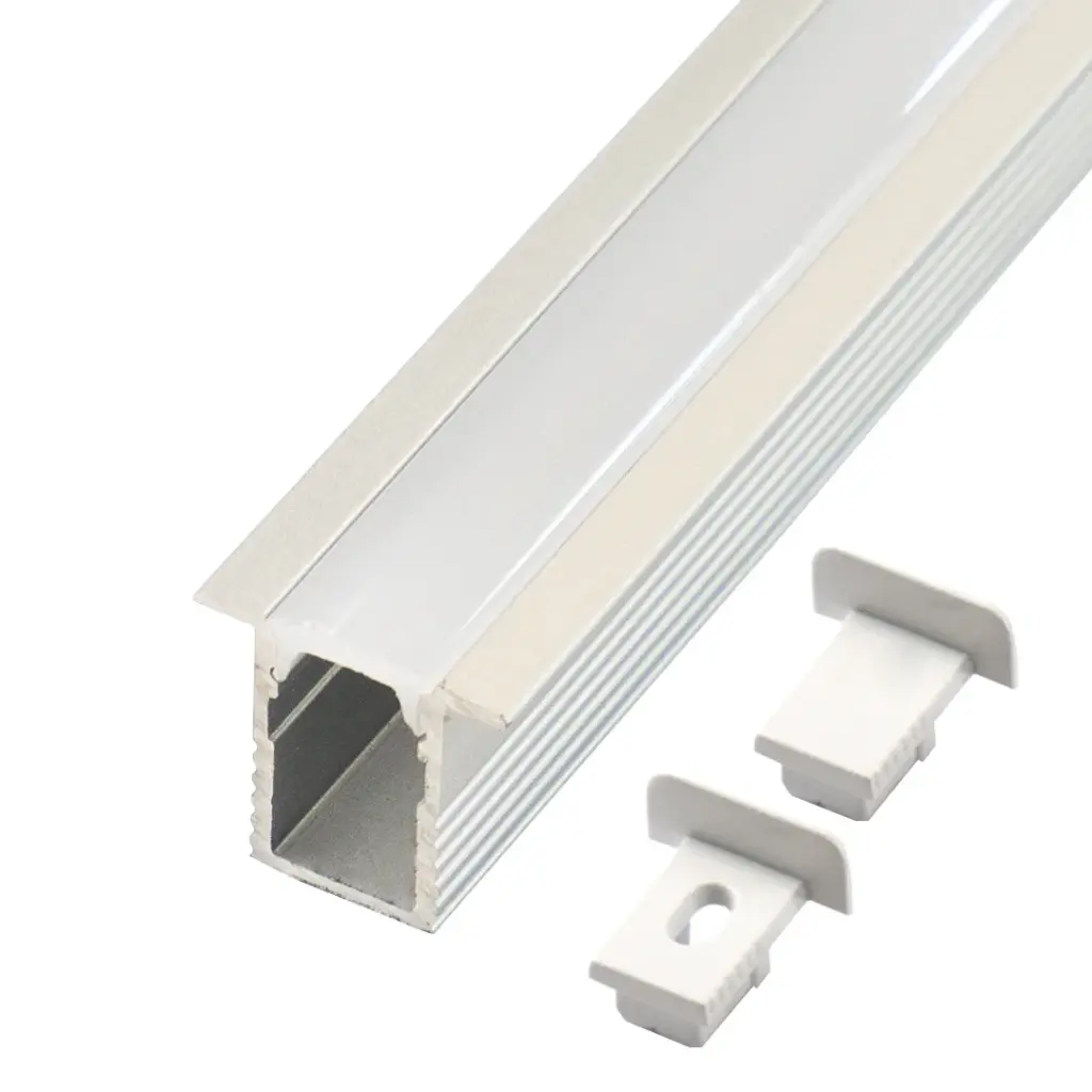 Perfil LED empotrable de 13 mm x 12 mm
