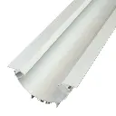 Perfil LED cóncavo con luz bilateral indirecta para empotrar de 101,6 mm x 49,25 mm