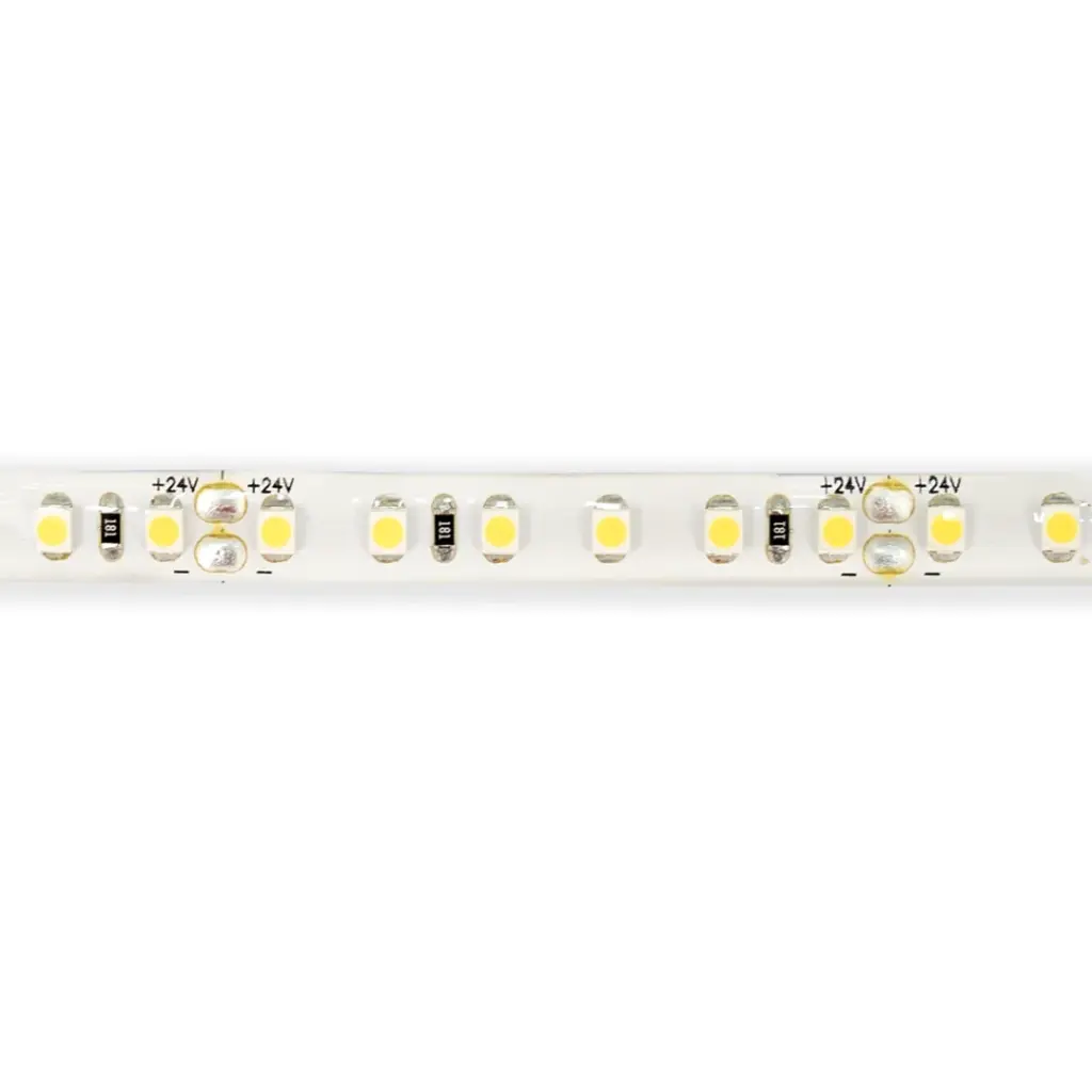 Tira LED 9,6W  DC24V 120LEDs/m SMD3528 IP65 6000K (Luz Fría-azulada) 8mm 5m