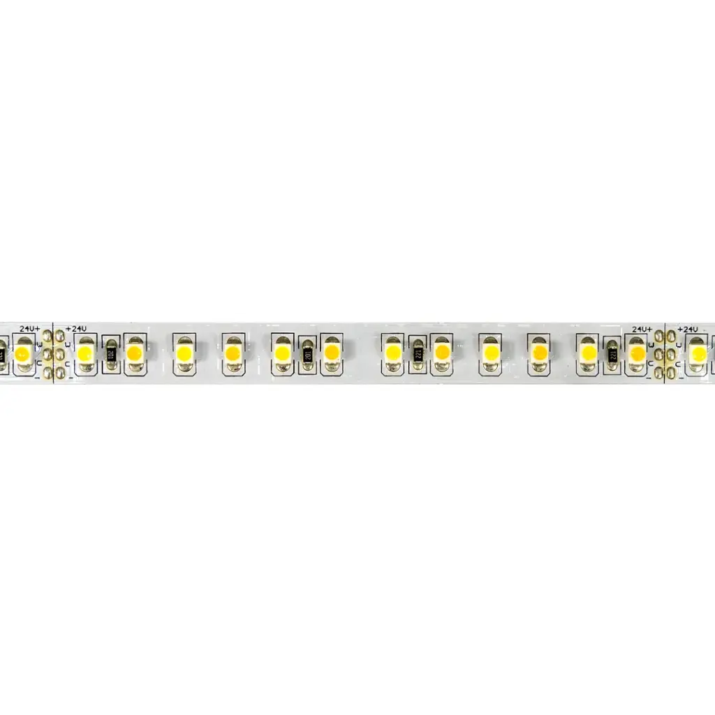 Tira LED 9,6W DC24V 120LEDs/m SMD3528 IP20 3000+6000ºK Luz Dual Cálida y Fría 10mm 5m
