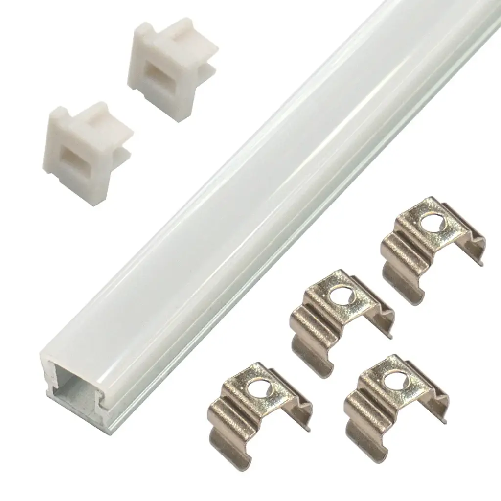 Perfil LED extrafino de superficie de 8 mm x 7,51 mm