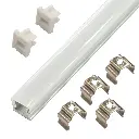 Perfil LED extrafino de superficie de 8 mm x 7,51 mm