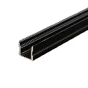 Perfil LED de superficie de 17 mm x 14,5 mm lacado en negro