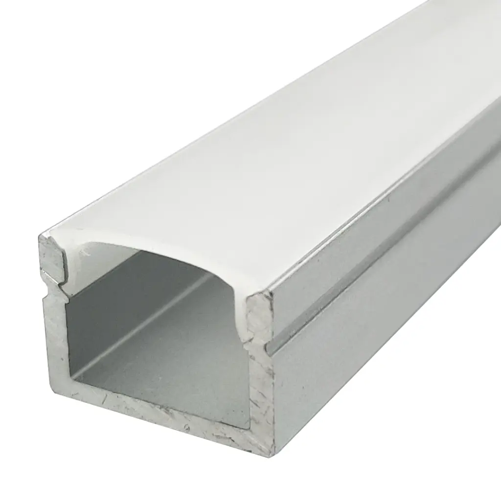 Perfil LED de superficie de 15,6 x 12,01 mm.