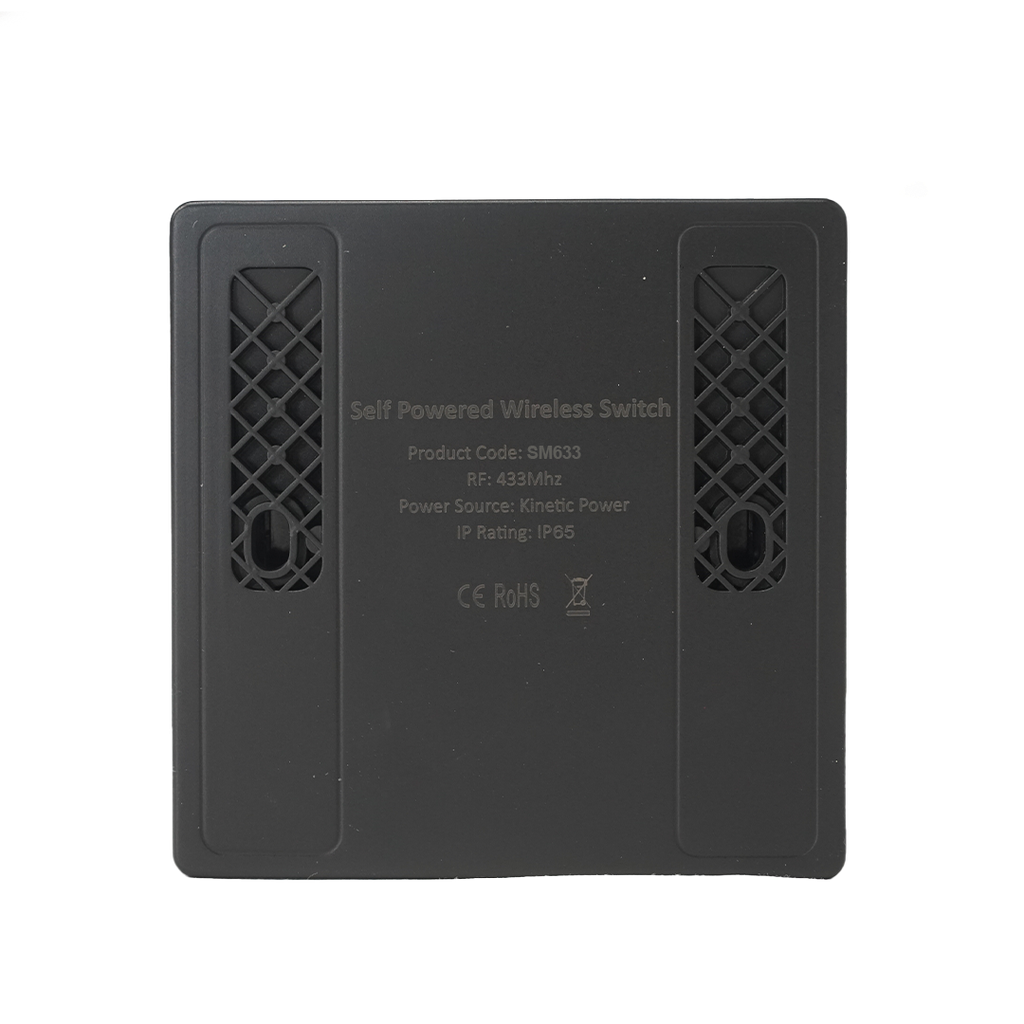 Interruptor inalámbrico negro. 3 botones