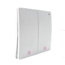 Interruptor inalámbrico blanco de 2 botones