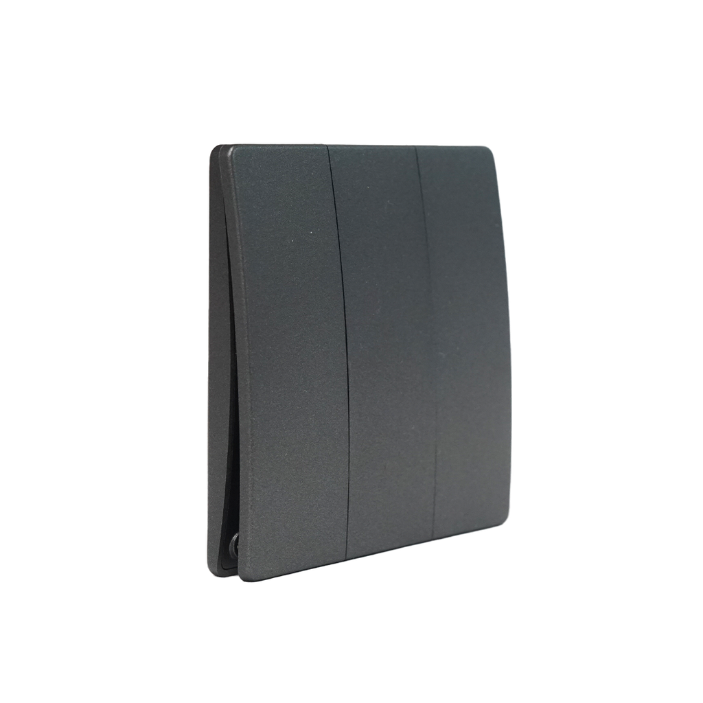 Interruptor inalámbrico gris. 3 botones