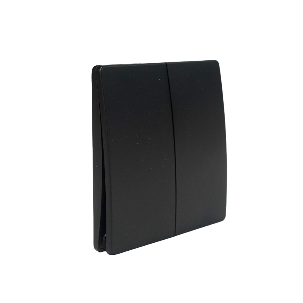 Interruptor inalámbrico negro de 2 botones