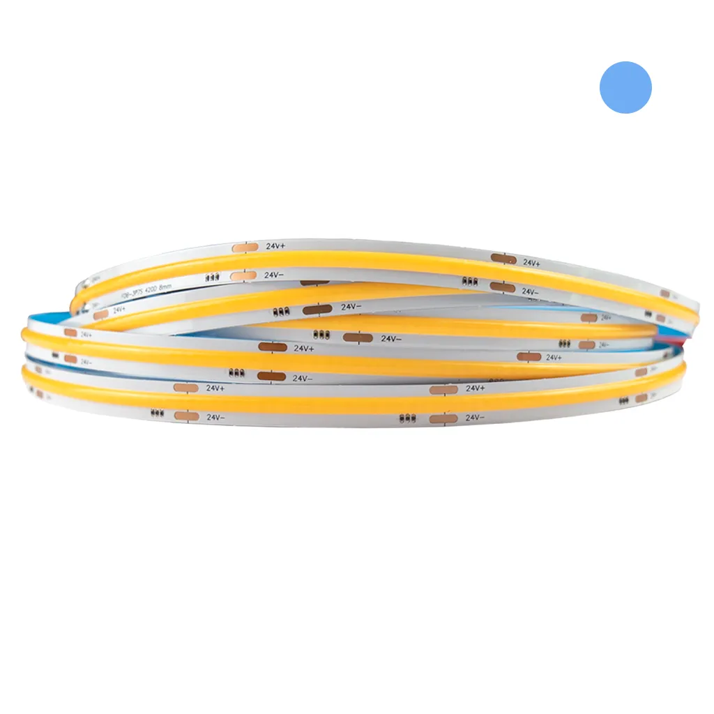 Tira LED COB 11W DC24V 420LEDs/m IP20 Luz Fría 6500ºK  8mm 5m