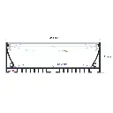 Surface-mounted LED profile with pendant option, 100.2 mm x 32 mm