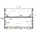 Perfil LED para instalar de forma suspendida de 100 mm x 70 mm