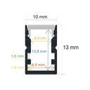 Perfil LED de superficie de 10 x 13 mm