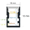 Profilé LED en surface (10 mm x 13 mm)