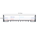 Surface-mounted LED profile with pendant option, 151.76 mm x 32 mm