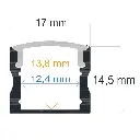 Profilo LED da superficie (17 mm x 14,5 mm)