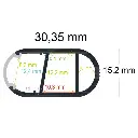 LED profile for the interior of wardrobes (15.2 mm x 30.35 mm)