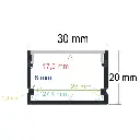 Profilé LED en surface (30 mm x 20 mm)